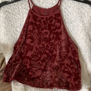 FOREVER 21 Velvet Crop Top